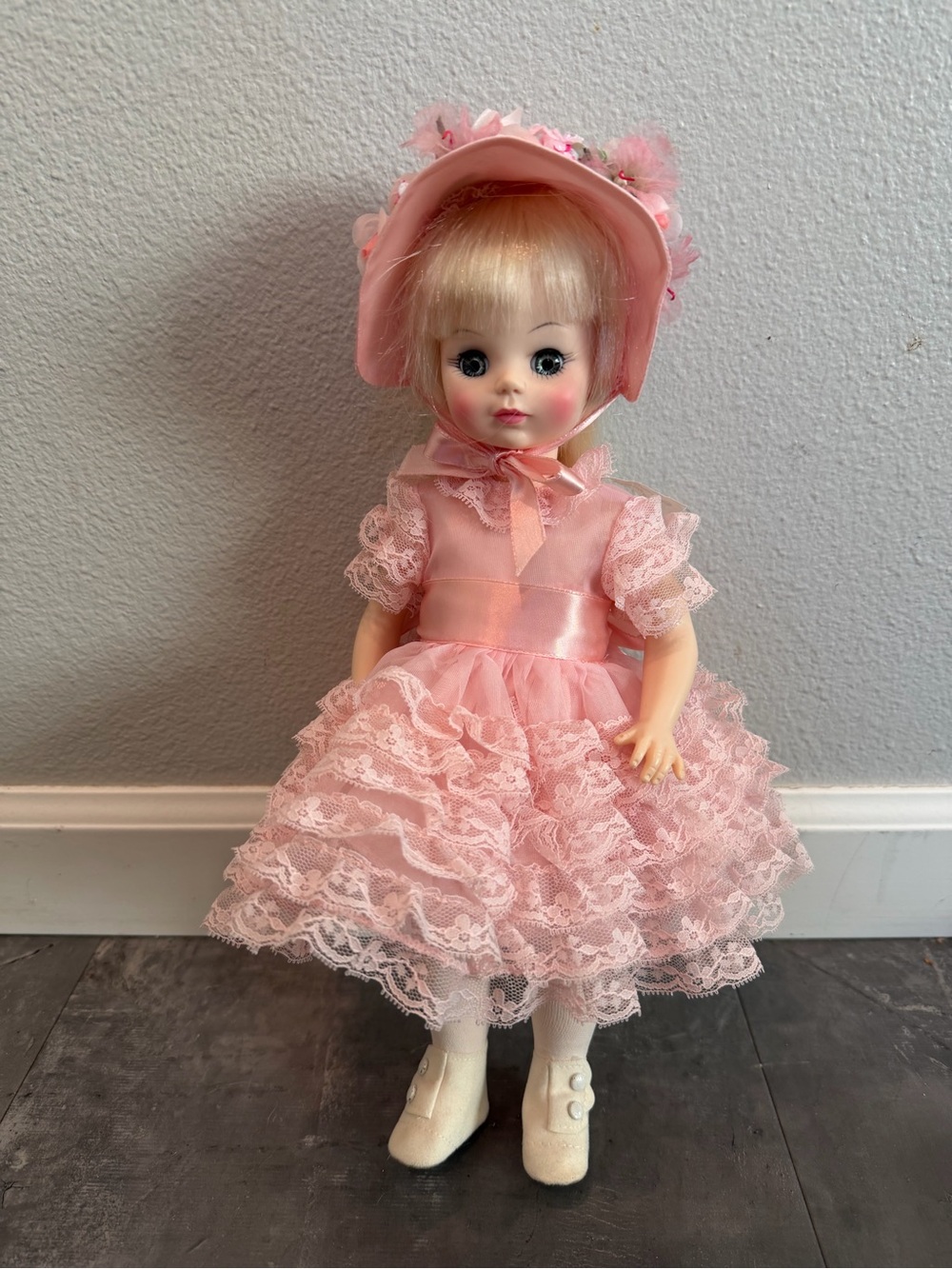 Madame Alexander Renoir Pink Lace Layered Dress Doll with Bonnet